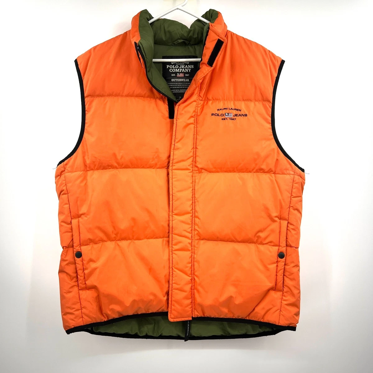 Polo Ralph Lauren Polyester Outer Shell Orange Coats, Jackets