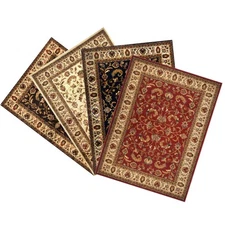 TRADITIONAL BLACK BEIGE RED FLORAL Persien AREA RUG ORIENTAL BORDERED CARPET