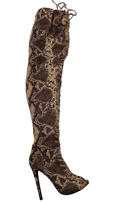 Zigi Girl Damen Stiefel UK 6 Multi Animal Print 100% Kunstleder Plateau