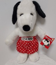Snoopy Joe Cupid Valentines Plush Stuffed Toy Red Heart Shorts 12 inch NOS
