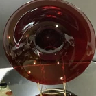 Vintage Anchor Hocking Ruby Red Serving Bowl Glass 11 1/4 in Depression USA #77