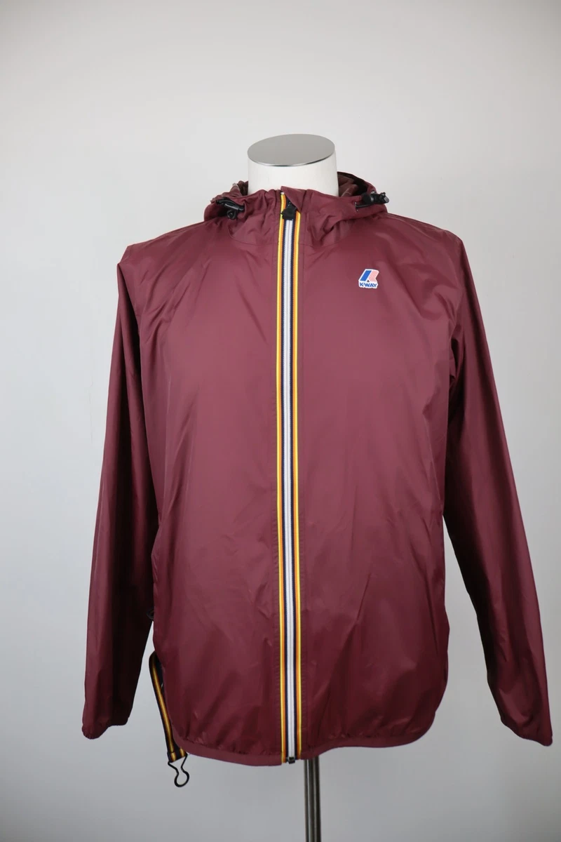 K-WAY Veste Homme Vintage Taille M - Nylon Imperméable Avec Capuche - Made In Italy