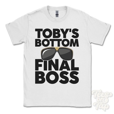 T-SHIRT TOBY'S BOTTOM FINAL BOSS lustig Weihnachtsgeschenk Bower Chalke Wiltshire England