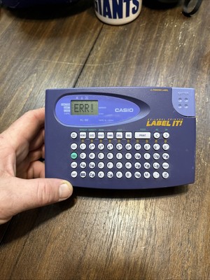 Casio KL-60 Label It! EZ-Label Printer Label Maker Blue w/ Manual New Batteries