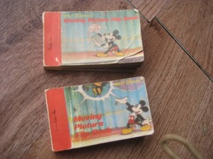 Walt Disney moving pictures flip books/ set of 2/Donald duck/ Mickey/double side