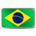 1 oz Brazil Country Flag Silver Bar (Colored)