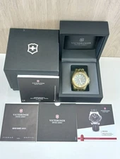 Victorinox INOX Swiss Army Watch Quartz Green Stainless Steel Used