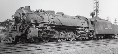 Lehigh Valley Railroad Steam Locomotive #5219 Black & White Photo 1943