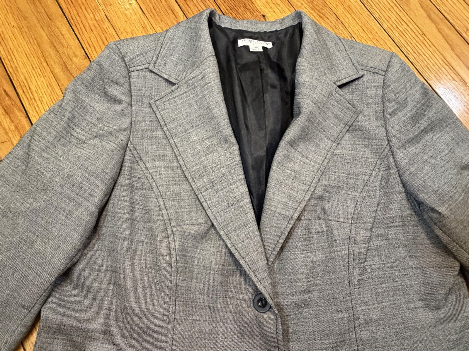 Pendleton Gray Women's 2 Button Blazer Jacket Wom… - image 2