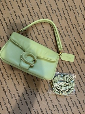 COACH  Pillow Tabby Shoulder Bag Crossbody Green Leather