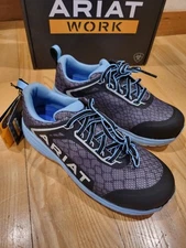 ARIAT Women's Outpace Composite Toe Safety Shoe Size 7 C Wide Grey Snake Mesh