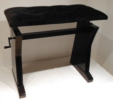 Sitzbank, 70cm, stabil, Hochglanzschwarz, für z.B. Wersi oder Böhm Orgeln, gebr.