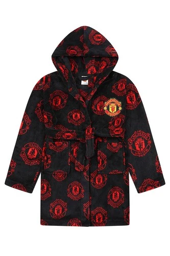 Official Mens Manchester United FC Dressing Gown Fleece