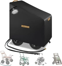 Hose Reel Cart Covers for Outside,Heavy Duty 420D Hosepipes Cover for Garden wit