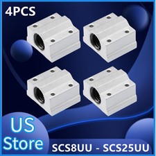 4x SCS8UU - SCS25UU SCS12UU Linear Ball Bearing Linear Motion Slide Pillow Block