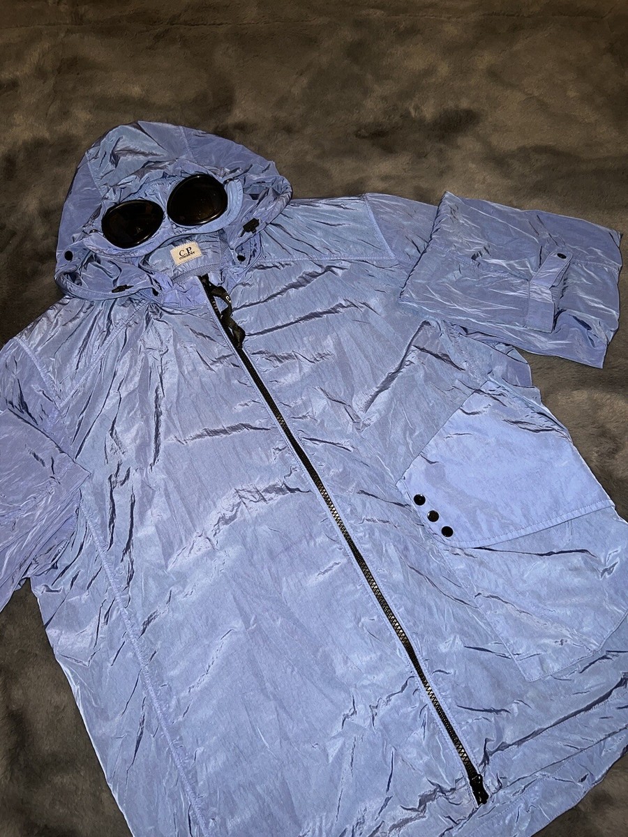 CP Company Chrome Goggle Overshirt Blue UK
