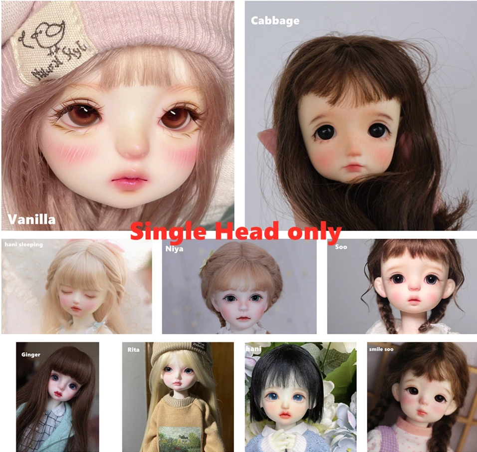 1 6 BJD Doll Head Single Head only With Face Makeup or Without Face Makeup