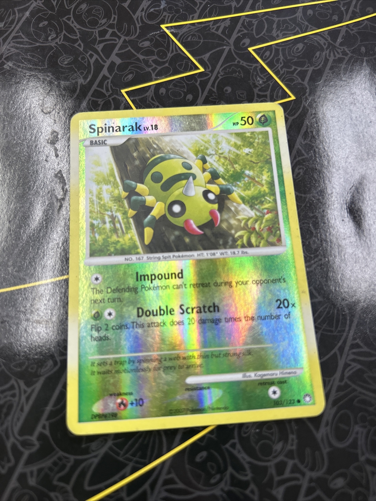 Pokemon - Spinarak - 103/123 - Common - Reverse Holo - Mysterious Treasures D1