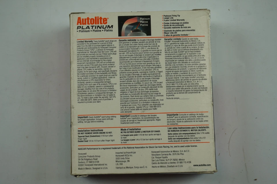 Bujía Autolite Platinum AP24 paquete de 4 NOS Foto 4 de 4