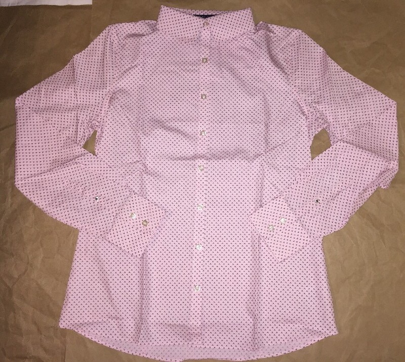 LANDS' END Barbie Pink Dress SHIRT Size: 2 (EXTRA SMALL) NEW Long Sleeve