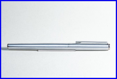 zeitloser 1980er MONTBLANC Rollerball Quick Pen in Stahl mit neuer grüner Mine - Bild 2 von 6