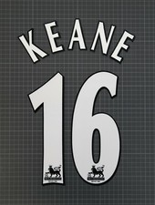 KEANE #16 1997-2006 Player Size Premier League White Nameset Lextra