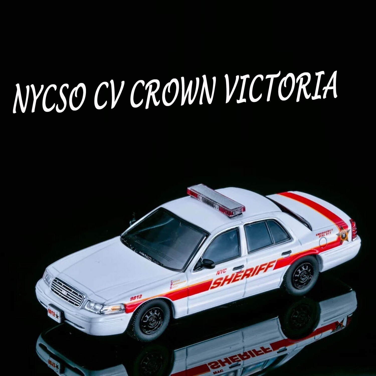 Rollin 1:64 HEC White CV CROWN VICTORIA Model Diecast Collect Car