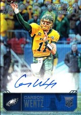 2016 Prestige Rookie AutoXtra Points Platinum #17 Carson Wentz SP Eagles #13/25
