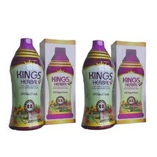 2 Bottles KINGS HERBAL PLUS Fruits Vegetables  Herb Fusion Food Supplement