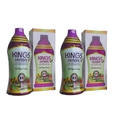 2 Bottles KINGS HERBAL PLUS Fruits Vegetables & Herb Fusion Food Supplement