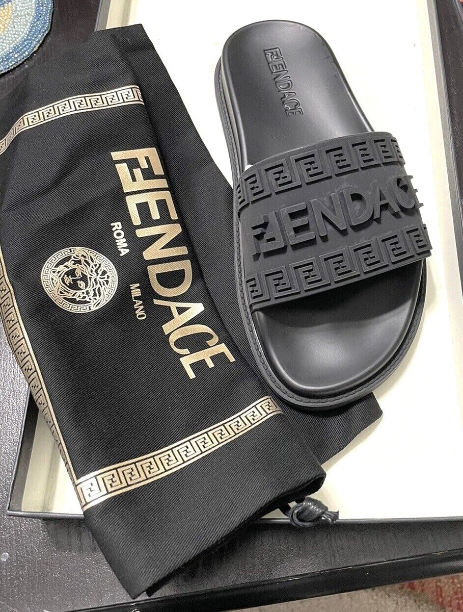 VERSACE x FENDI FENDACE Men Authentic Ltd. Ed. Slip-On Pool