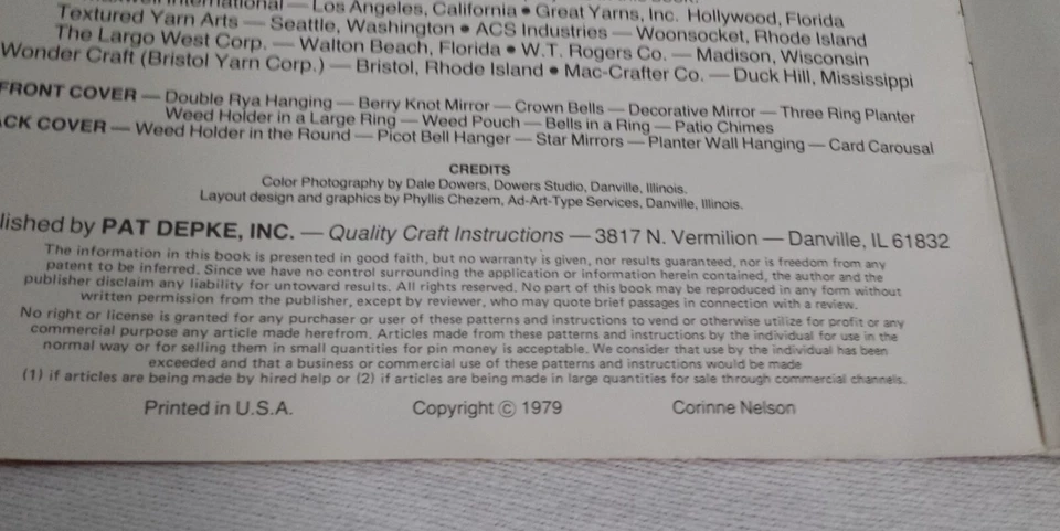 Macrame Things in Rings How To Craft Booklet PD1121 Over 25 Vintage Patterns - Image 3 of 4