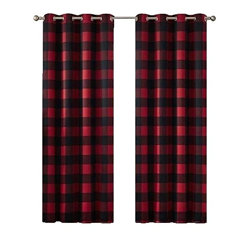 Checked Window Curtains & Drapes