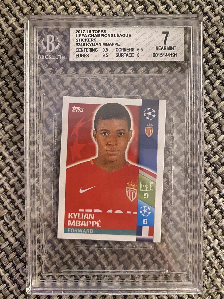 STICKER 248 KYLIAN MBAPPE ROOKIE CHAMPIONS LEAGUE 2017/18