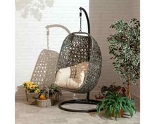 Replacement Cushion  Cocoon Egg Chair Hanging Single 2 or 3 seat Grey or Cream