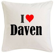 KISSENBEZUG I LOVE DAVEN 40CMX40CM AUS MIKROFASER
