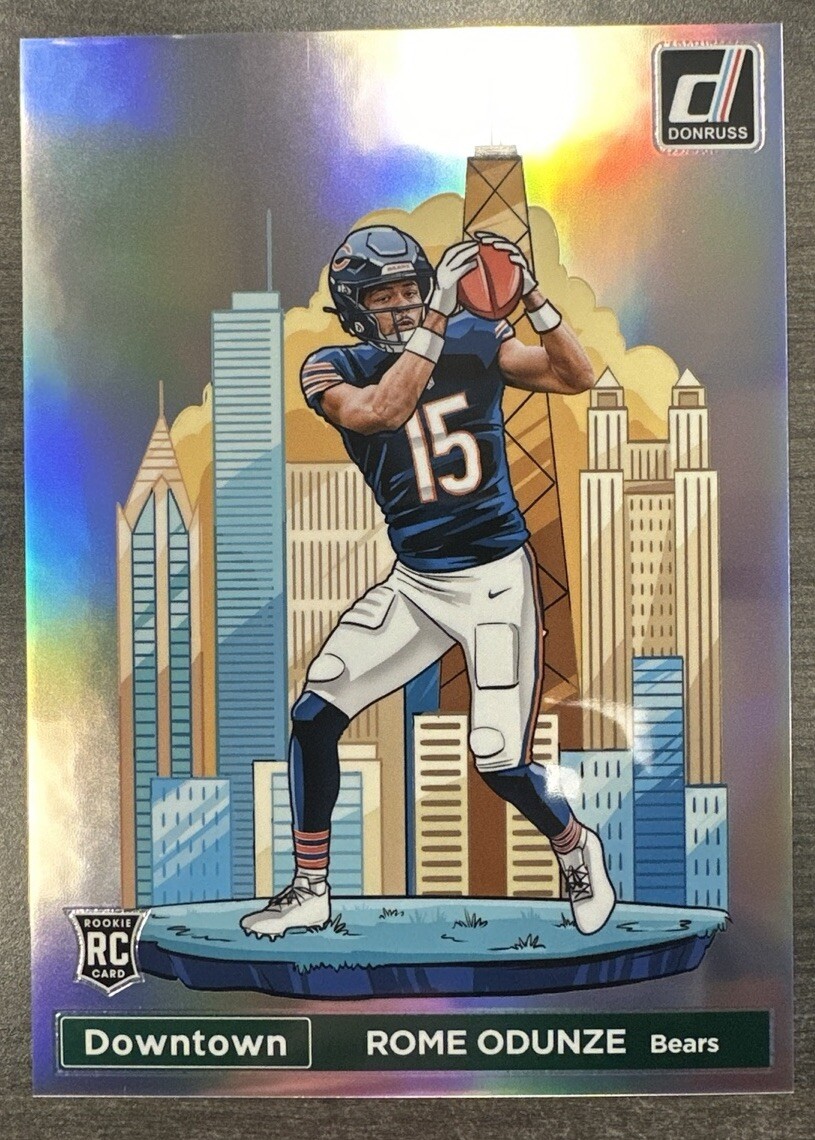 2024 Donruss Rome Odunze Rookie RC #15 Downtown SSP Oversize Jumbo Prizm