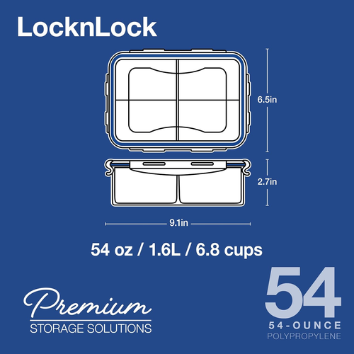LOCK & LOCK Easy Essentials Food Storage Lids/Airtight Containers, BPA Free, 54 - Picture 3 of 12