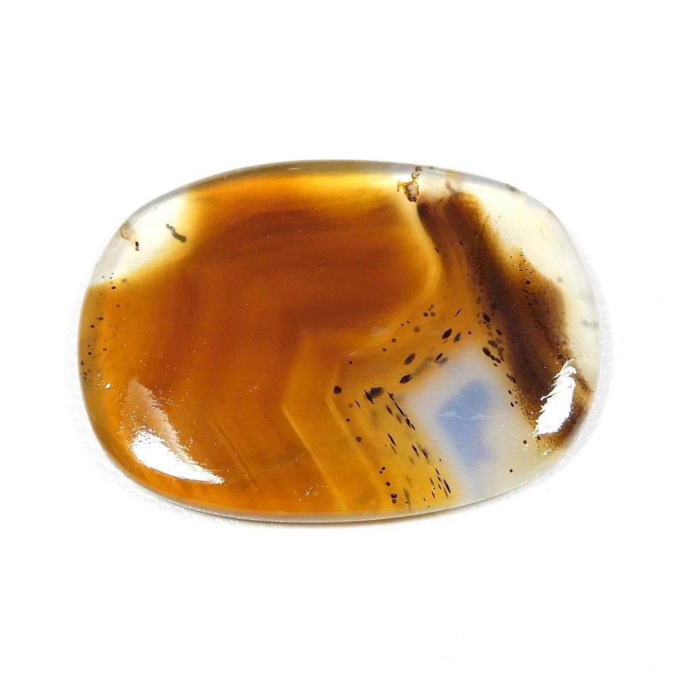 Montana Ágata Pulida Piedras Preciosas Cojín Forma Cabujón Natural Suelto 26Cts #9925 Foto 2 de 4