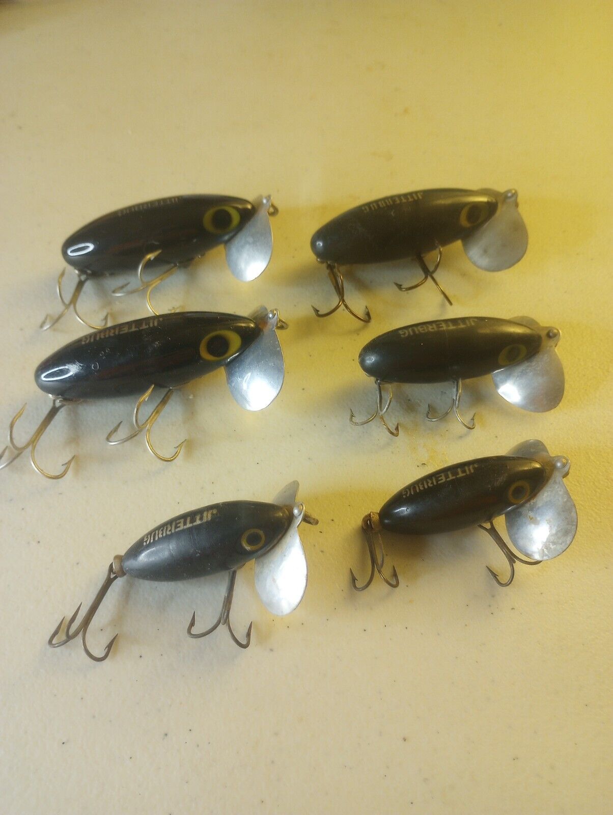 VINTAGE LOT OF 6 FRED ARBOGAST JITTERBUG FISHING LURES - The Bully Scene