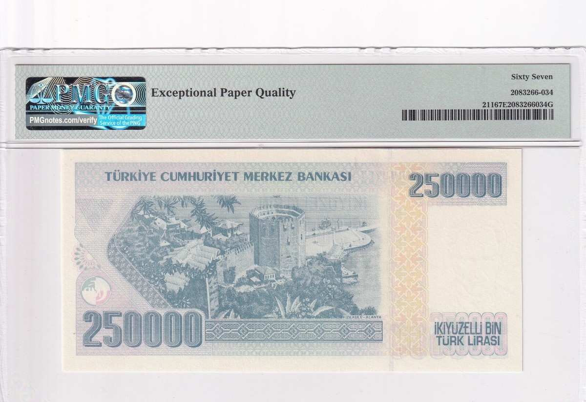 Turkey, 250.000 Lira, 1998, UNC , p211, Solid Serial Number