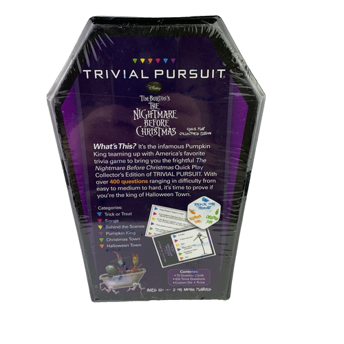 Nightmare Before Christmas Trivial Pursuit Quick Play Game 2010 Sealed - Picture 3 of 5