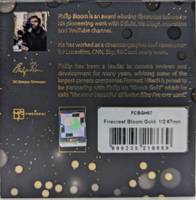 New Formatt Hitech Firecrest Bloom Gold Filter (67mm, 1/2 Density, Gold Frame)