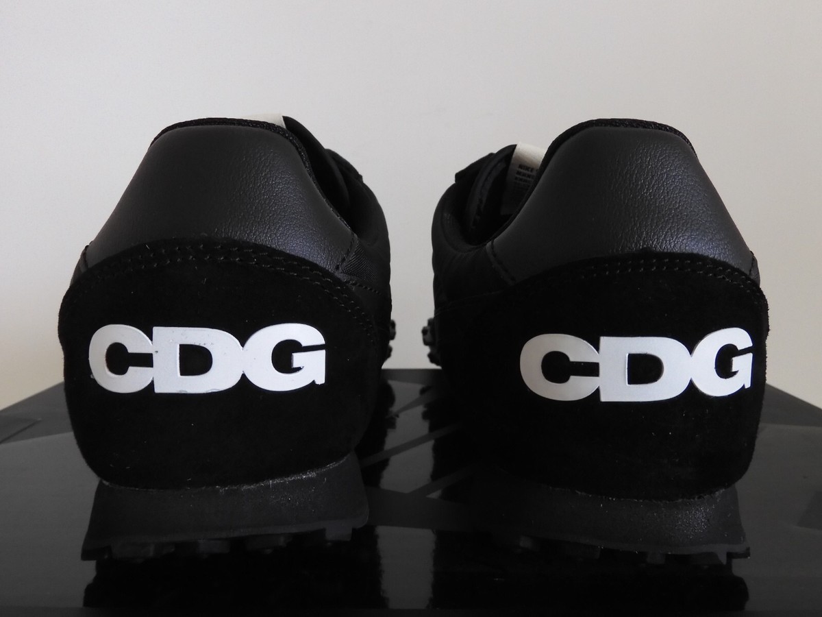 Nike Waffle Racer 17 X Cdg Comme Des Garcons Black-White Sz 9