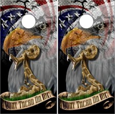 American Eagle Dont Tread On Me Cornhole Wrap Bag Toss Skin Decal Sticker