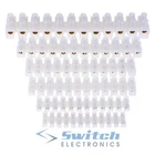 12 Way Terminal Blocks Strip Connector 3A 6A 10A 15A 30A 60A Choc Block