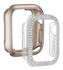 NEW Insignia  - Bumper Cases Apple Watch Protector 41mm 2-Pack Bling/Champagne