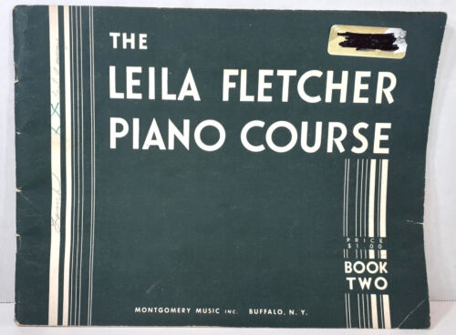 Le livre de cours de piano Leila Fletcher deux 1950 vintage livre de cours de piano débutant - Photo 1 sur 6
