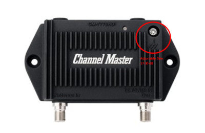 NEW - Channel Master TV Antenna Mast Mounted Amplifier, 17-30 dB W/ Power Supply