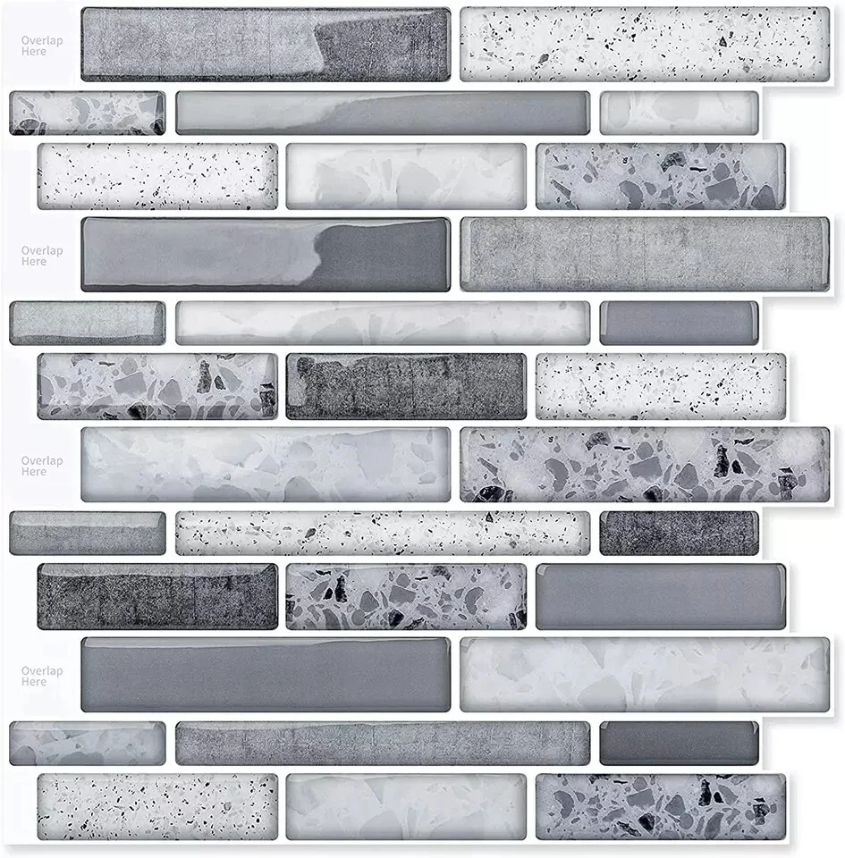 Peel and Stick Brick Kitchen Backsplash Self-Adhesive Wall Tile Stone 10P - Image 3 of 4